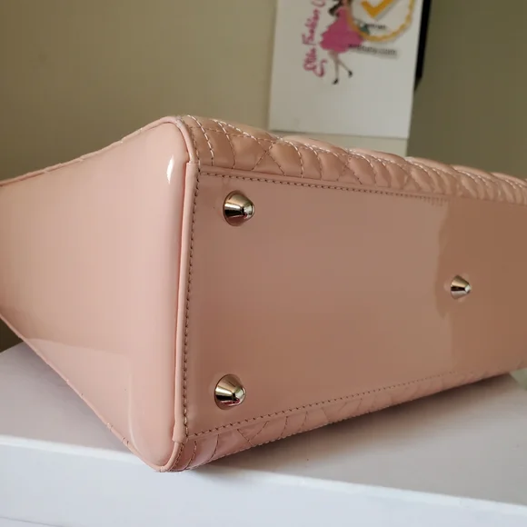 Lady Dior pink patent silver hard ware large bag - Picture 8 of 14